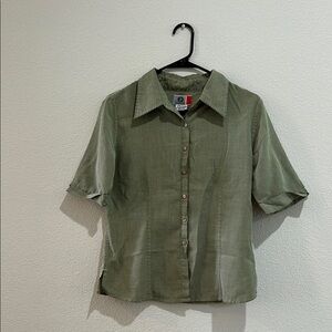 Green Button-Up Shirt